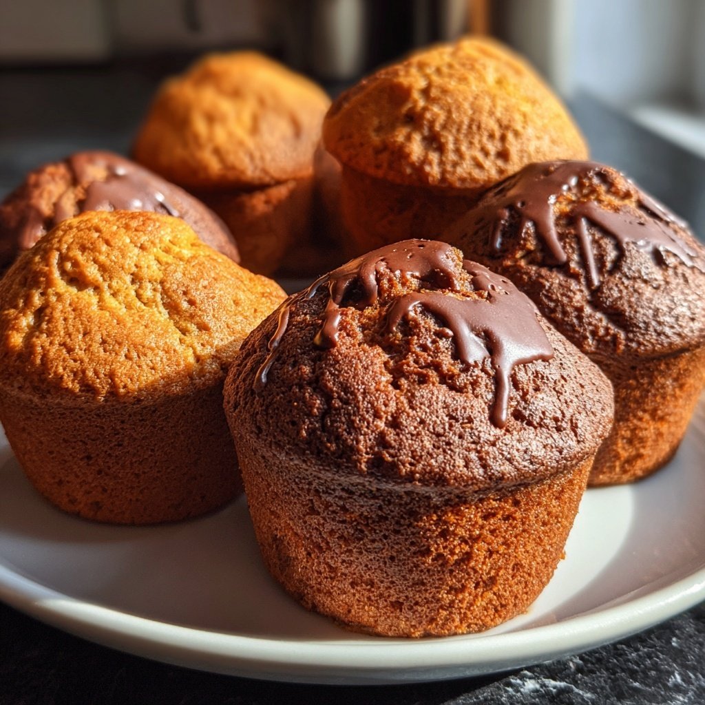 Muffins mit Vanille und Kakao