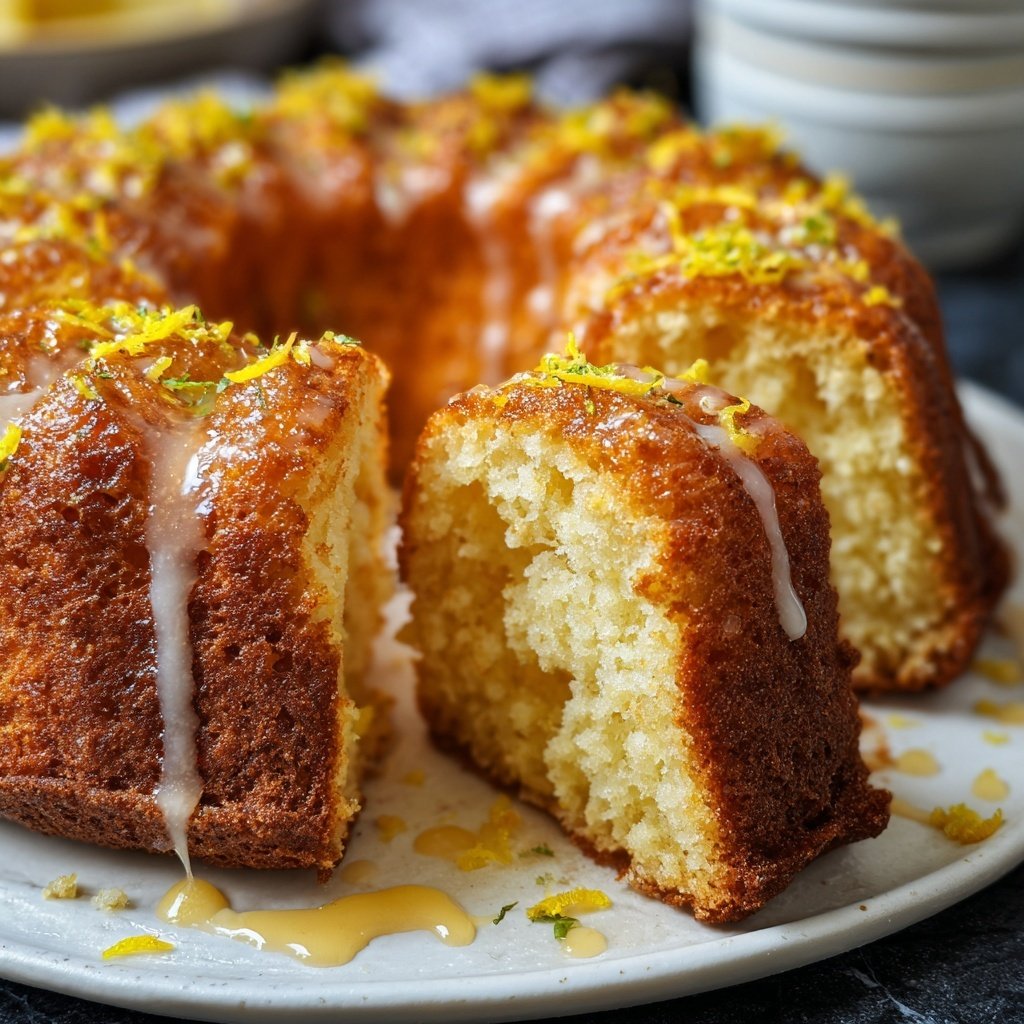Zitronenkuchen mit Honig