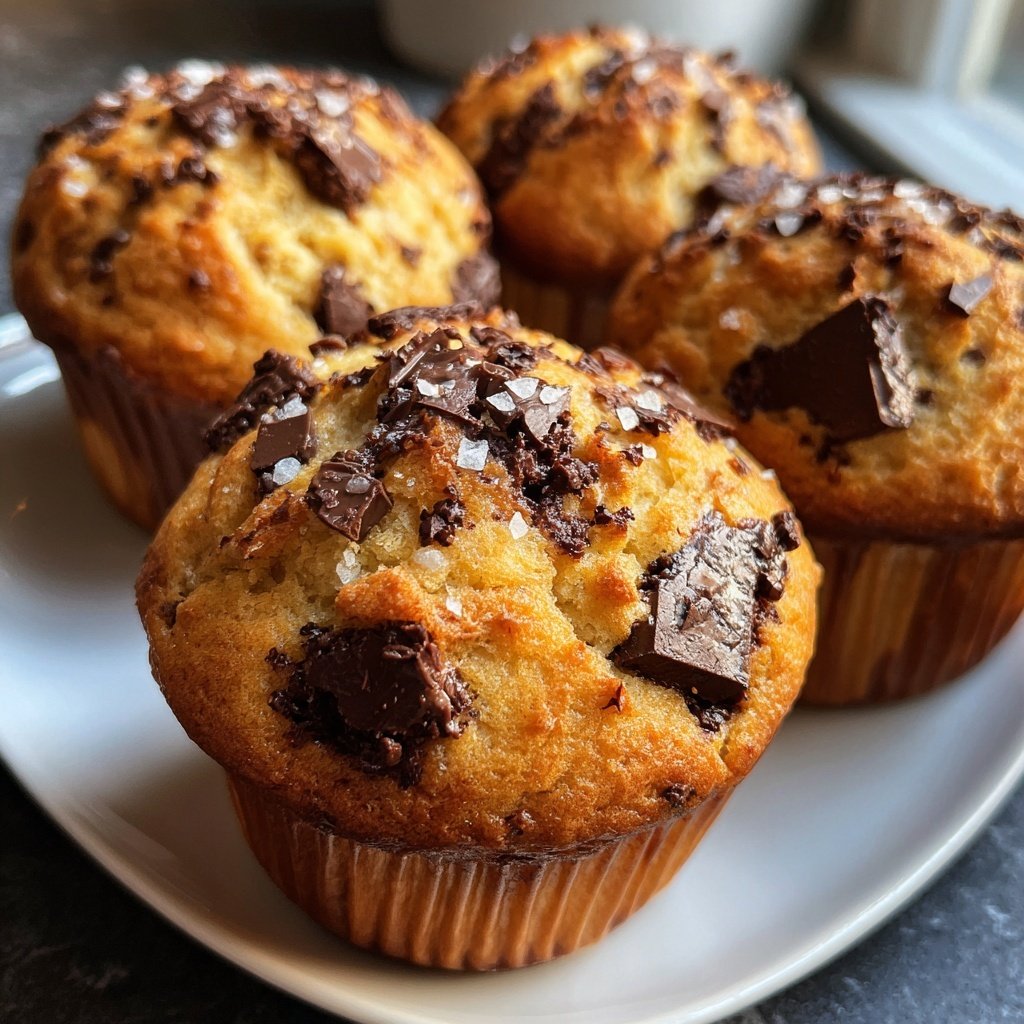 Muffins mit Schokolade pur