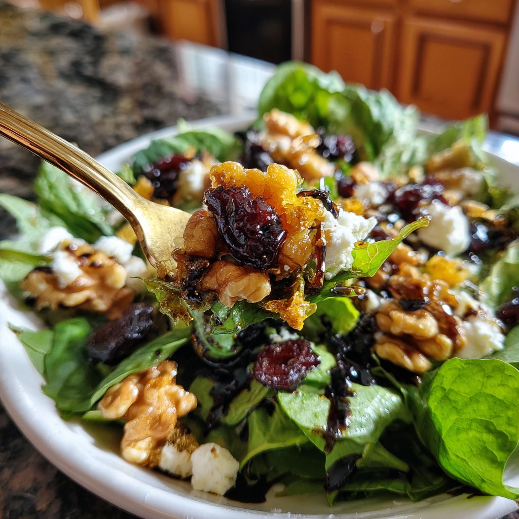 Salat mit Ziegenkäse und Walnüssen