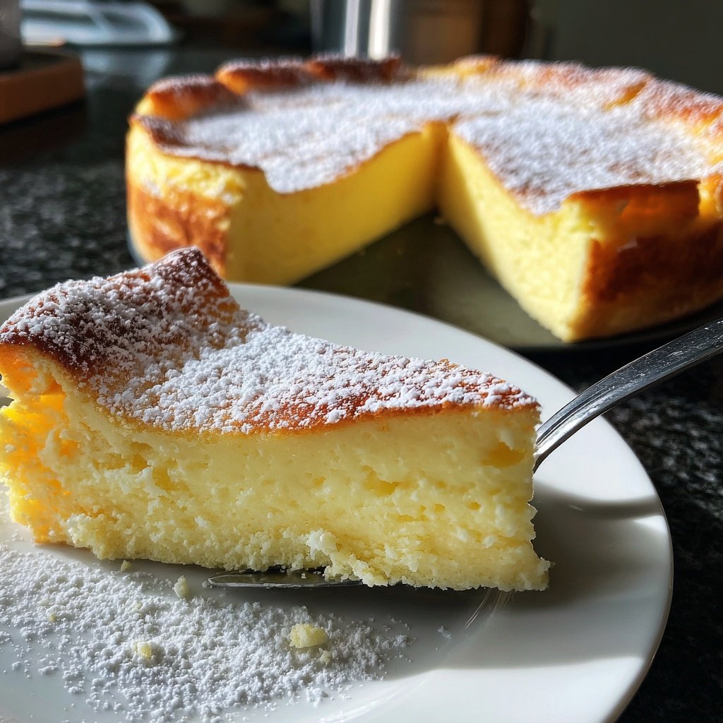 Käsekuchen mit Vanillepudding