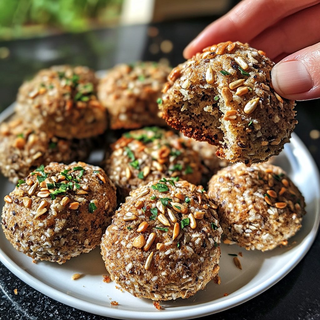 Protein Bällchen mit Sonnenblumenkernen
