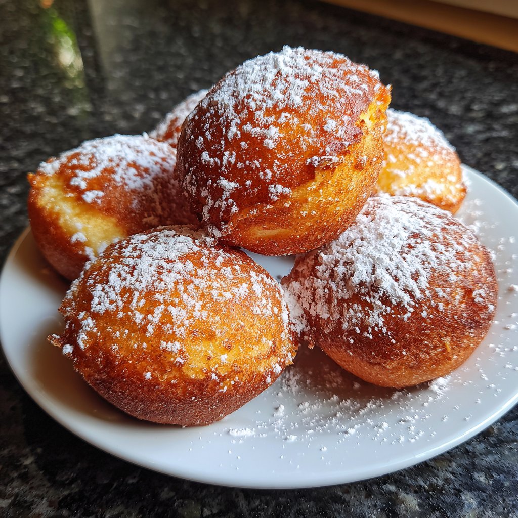 Quarkbällchen mit Joghurtteig