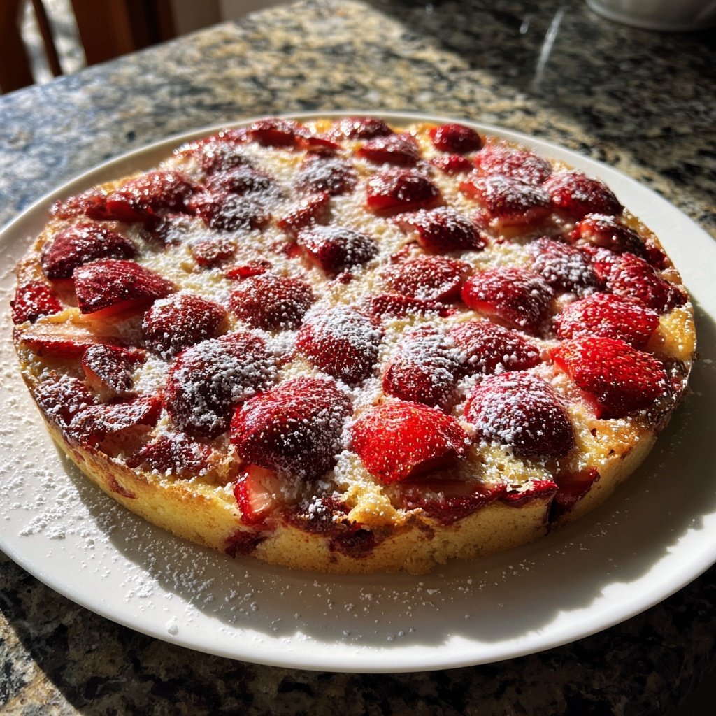 Erdbeerkuchen Mit Puderzucker