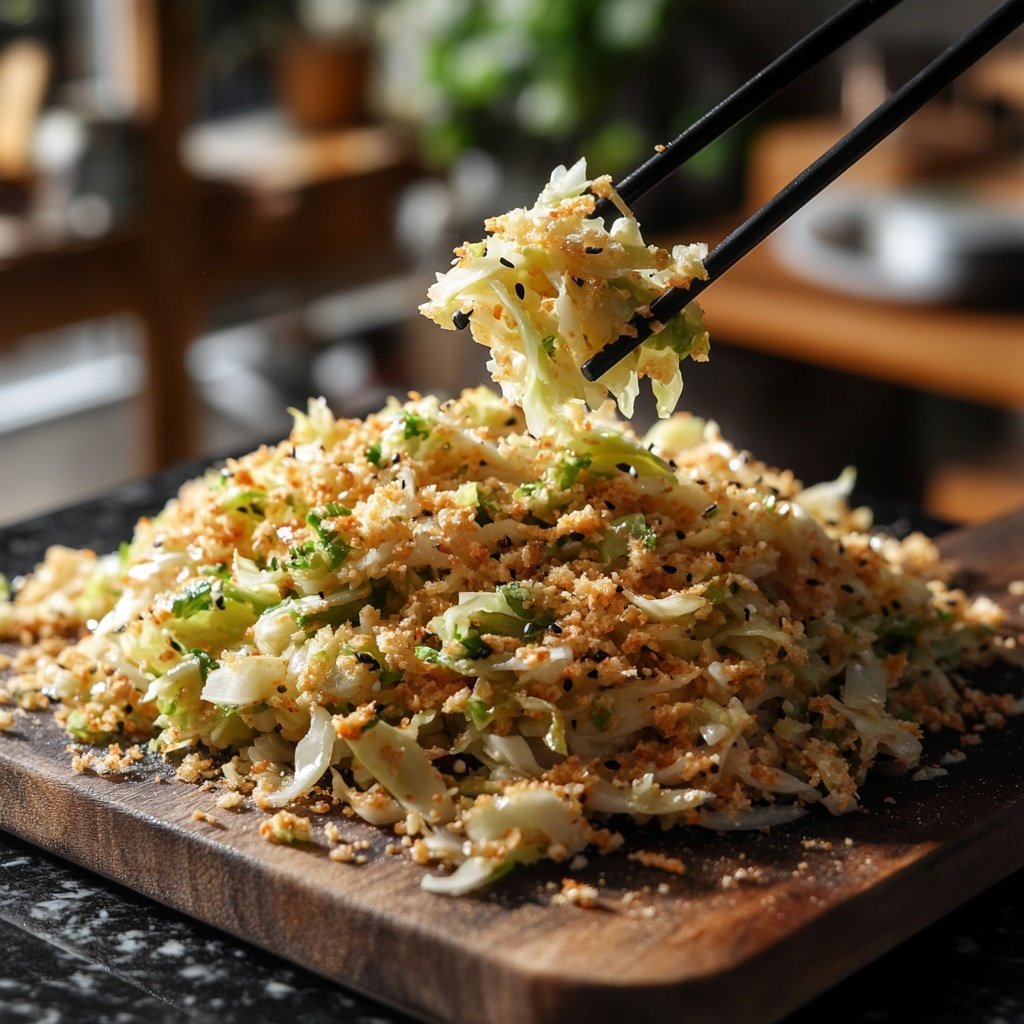 Weißkohl aus dem Wok, asiatisch, vegan