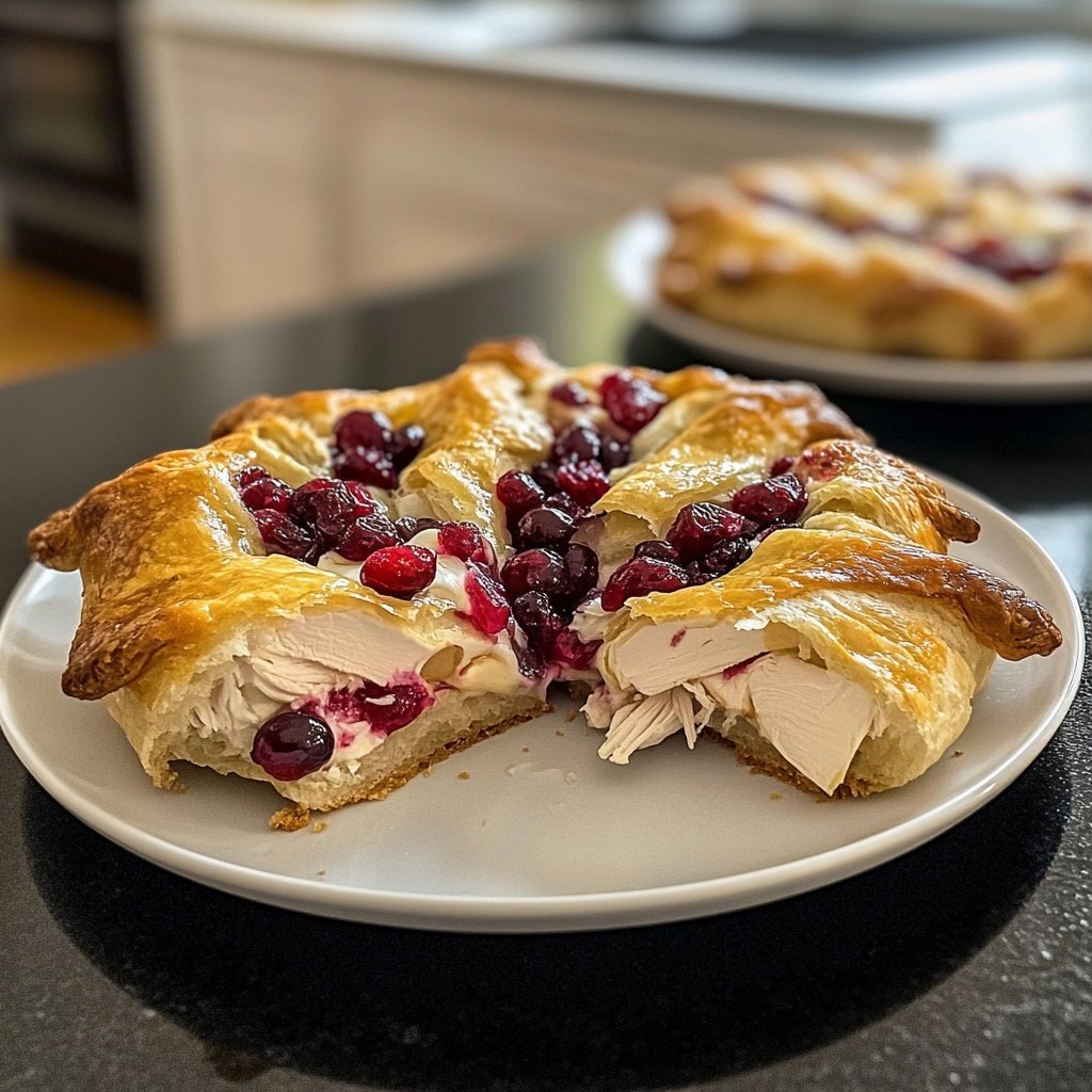 Cranberry-Brie-gefülltes Hähnchen