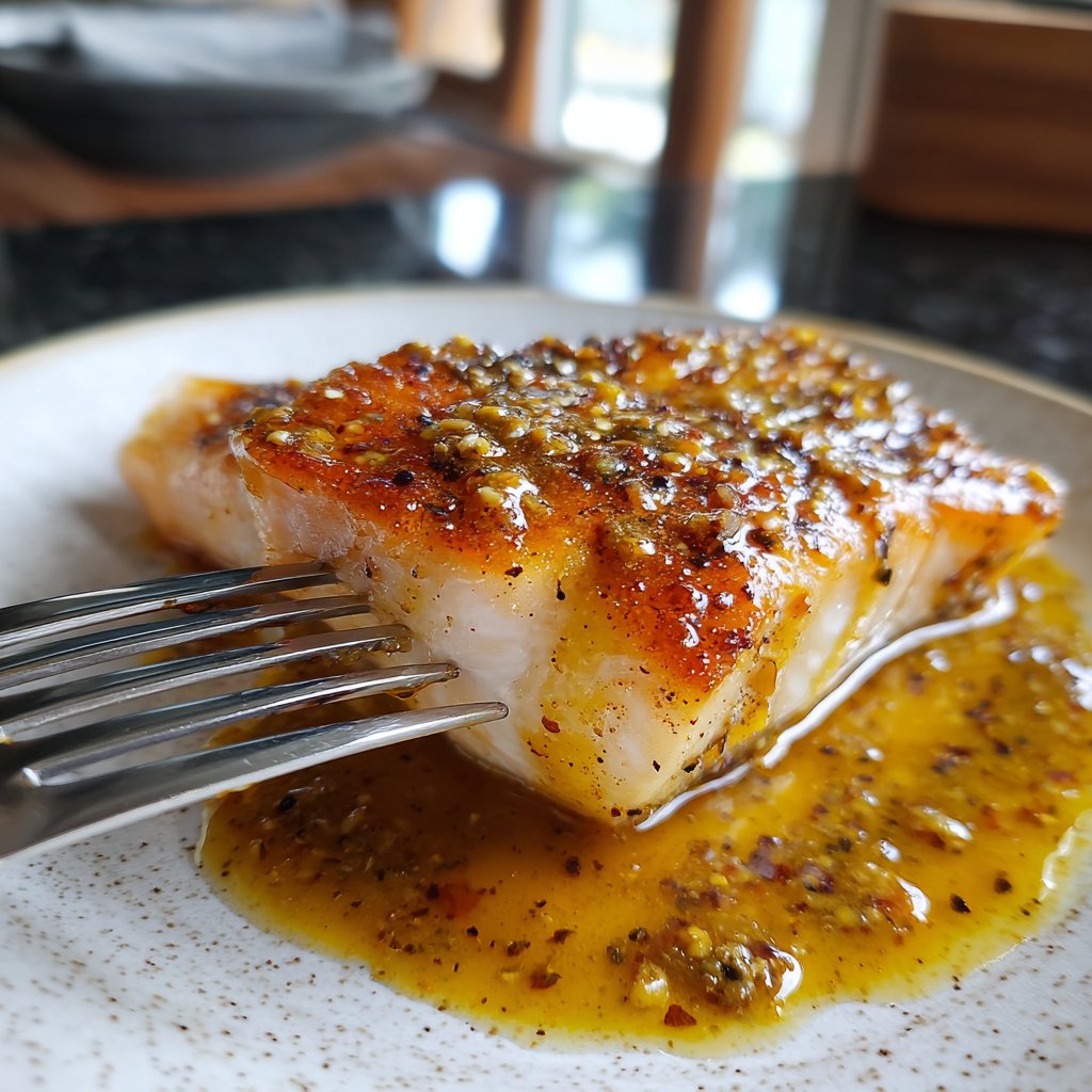 Lachsfilet mit Honig-Senf-Sauce